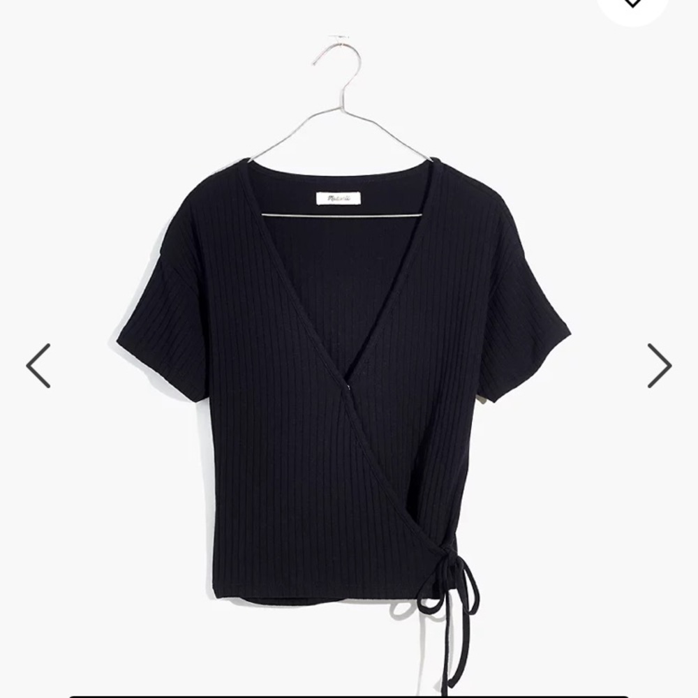 Madewell ribbed wrap top NWT